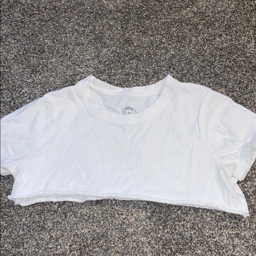 Urban outfitters white crop t-shirt